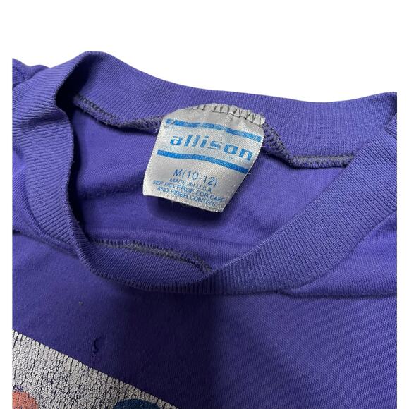 Vintage 80s NORFIN Troll Purple/Pink T-Shirt - Graphic Tee Retro Cartoon - M - Picture 9 of 12